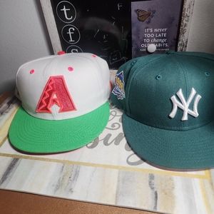 2 New Era New York White and Green Arizona Diamondbacks